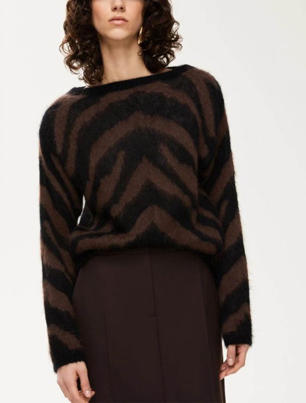 Pullover manica lunga Iblues - nero moro