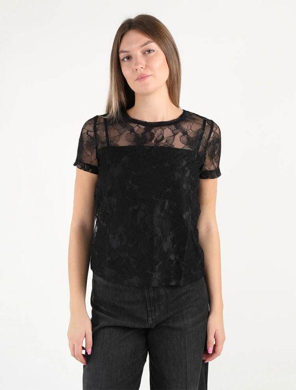 Camicia manica corta Pennypink - nero