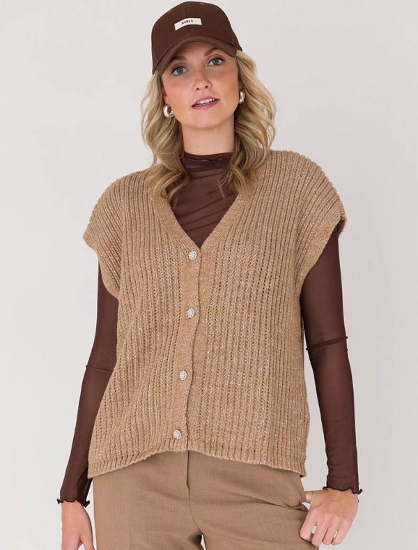 Pullover senza maniche Kocca - miele