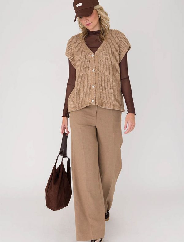 Pullover senza maniche Kocca - miele