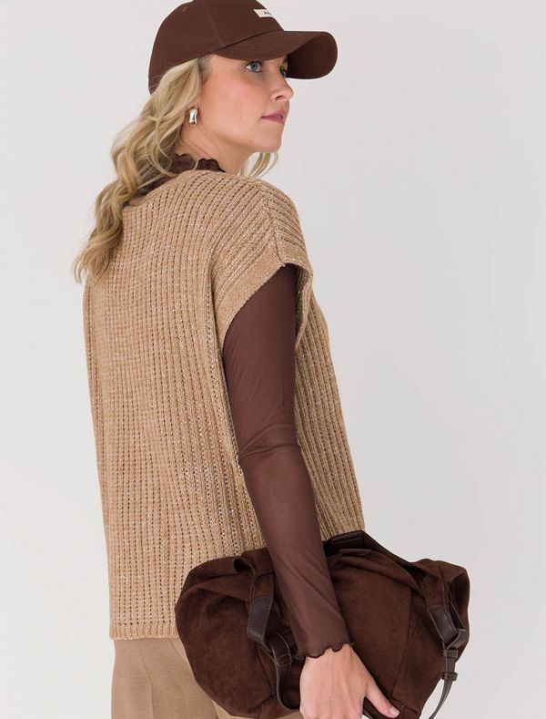 Pullover senza maniche Kocca - miele