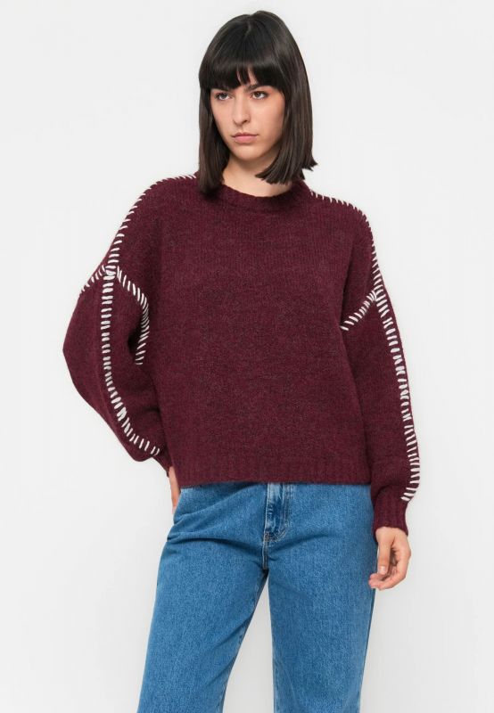 Pullover manica lunga Jdy - bordeaux