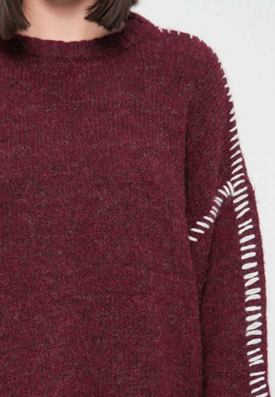Pullover manica lunga Jdy - bordeaux