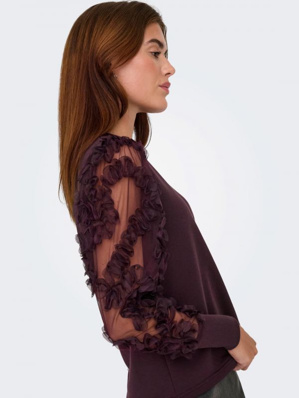 Maglia manica lunga Jdy - bordeaux