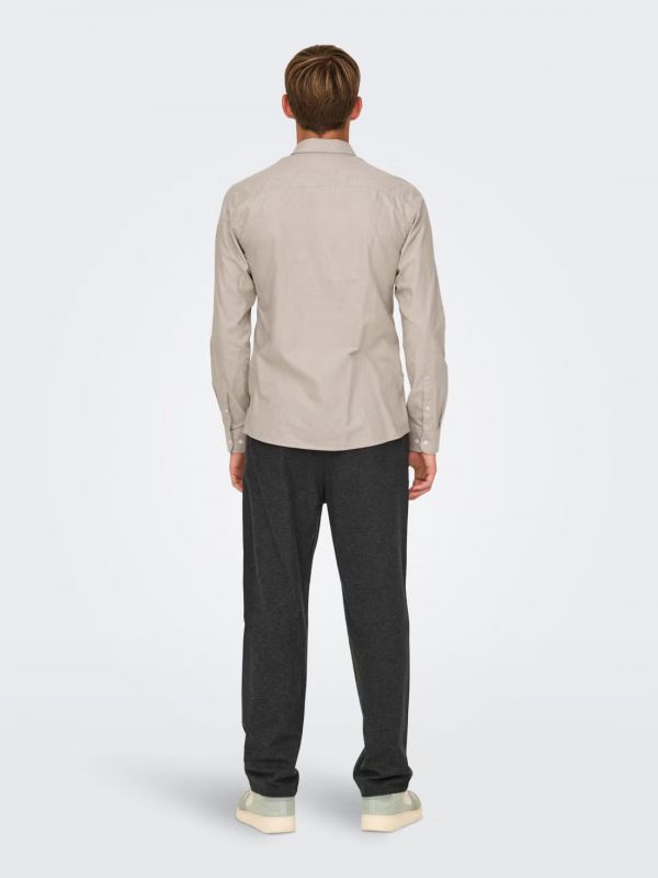 Camicia manica lunga casual Only & Sons - beige