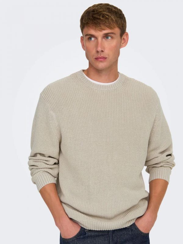 Maglia manica lunga Only & Sons - silver
