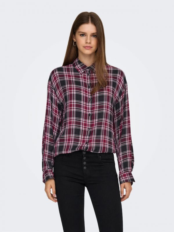 Camicia manica lunga Only - viola nero