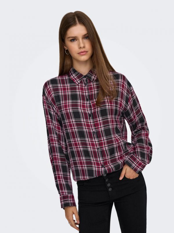 Camicia manica lunga Only - viola nero