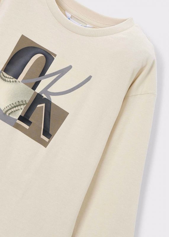 T-shirt manica lunga Mayoral - panna