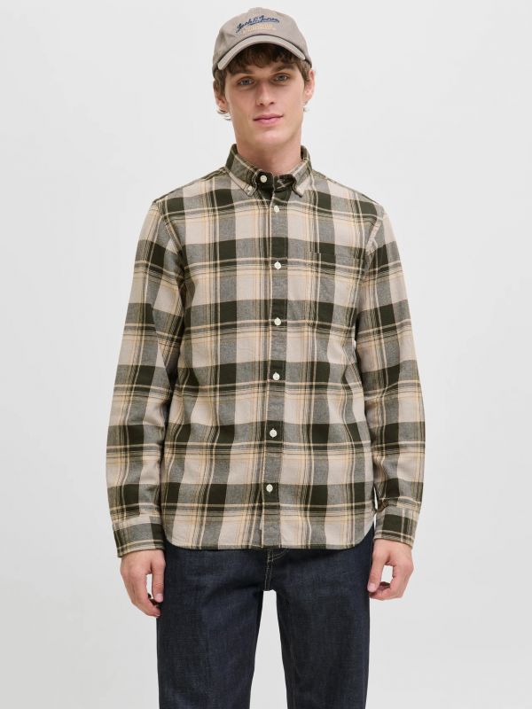 Camicia manica lunga flanella Jack & Jones - peat