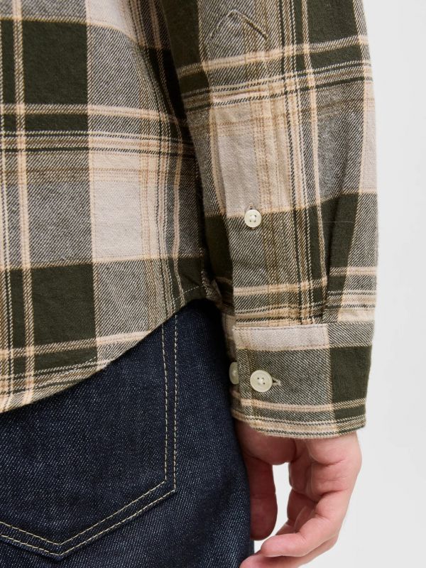 Camicia manica lunga flanella Jack & Jones - peat