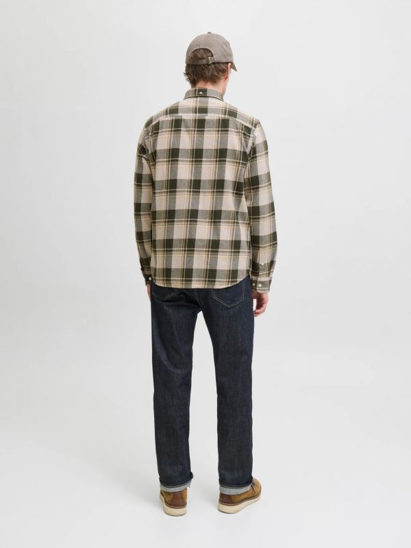 Camicia manica lunga flanella Jack & Jones - peat