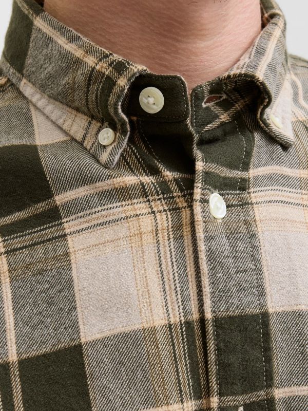 Camicia manica lunga flanella Jack & Jones - peat