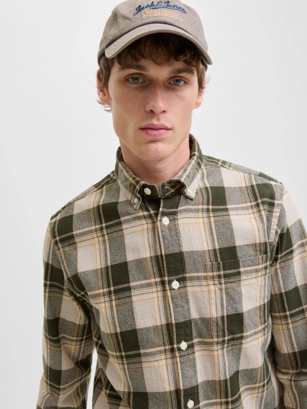 Camicia manica lunga flanella Jack & Jones - peat