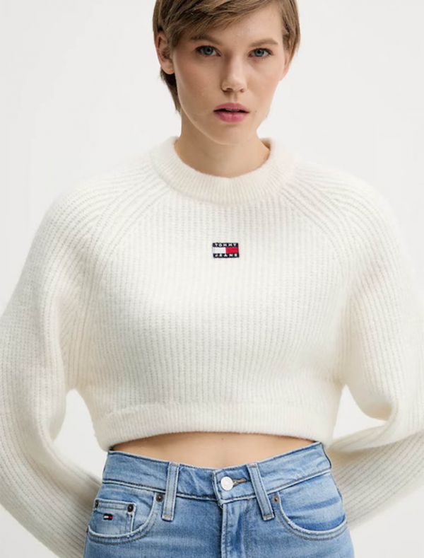 Pullover manica lunga Tommy Jeans - bianco
