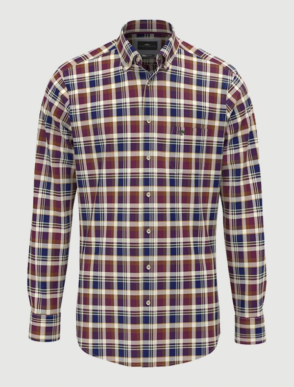 Camicia manica lunga casual Fynch-hatton - bordeaux