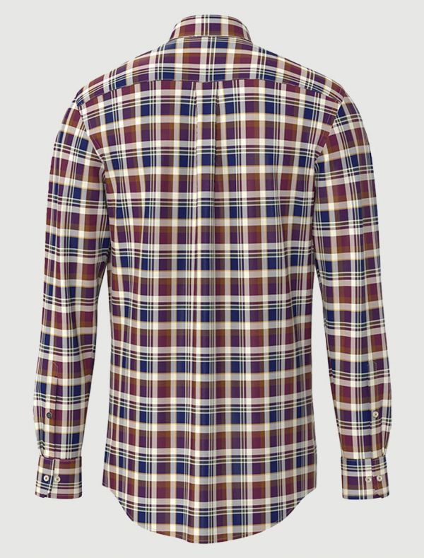 Camicia manica lunga casual Fynch-hatton - bordeaux