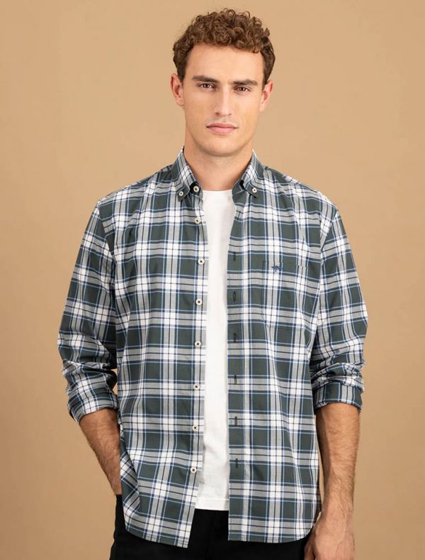 Camicia manica lunga casual Fynch-hatton - verde