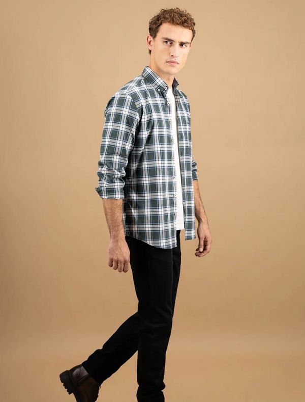 Camicia manica lunga casual Fynch-hatton - verde