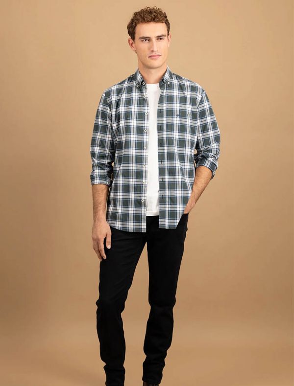 Camicia manica lunga casual Fynch-hatton - verde