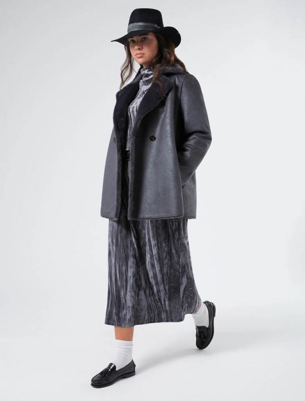Giaccone curvy Persona - grigio medio