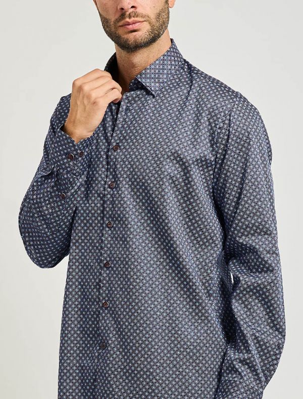 Camicia manica lunga casual Bugatti - blu