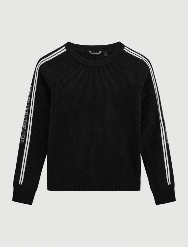 Pullover manica lunga Guess - nero