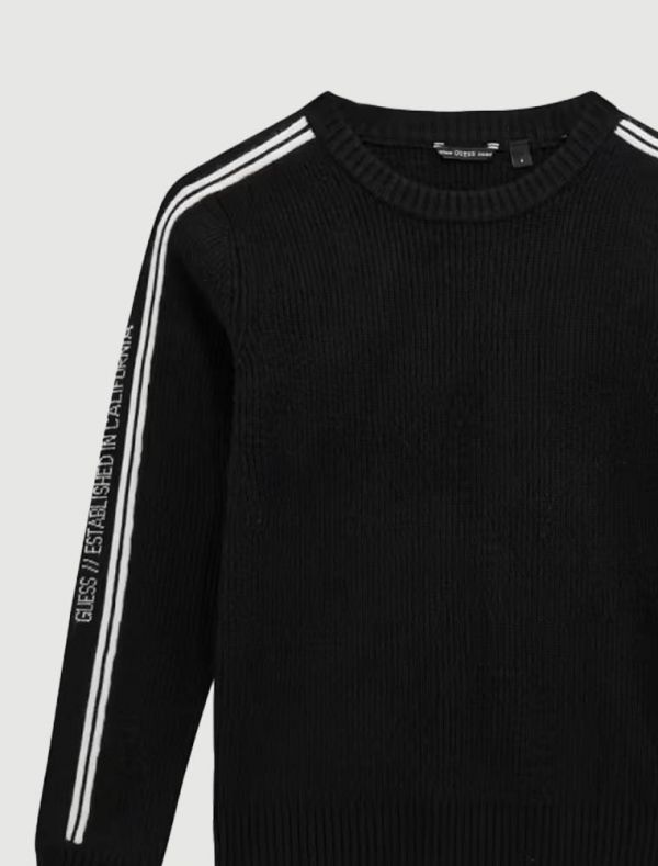 Pullover manica lunga Guess - nero