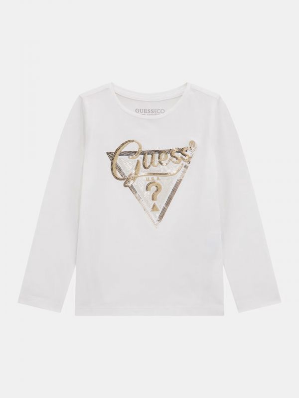 T-shirt manica lunga Guess - bianco