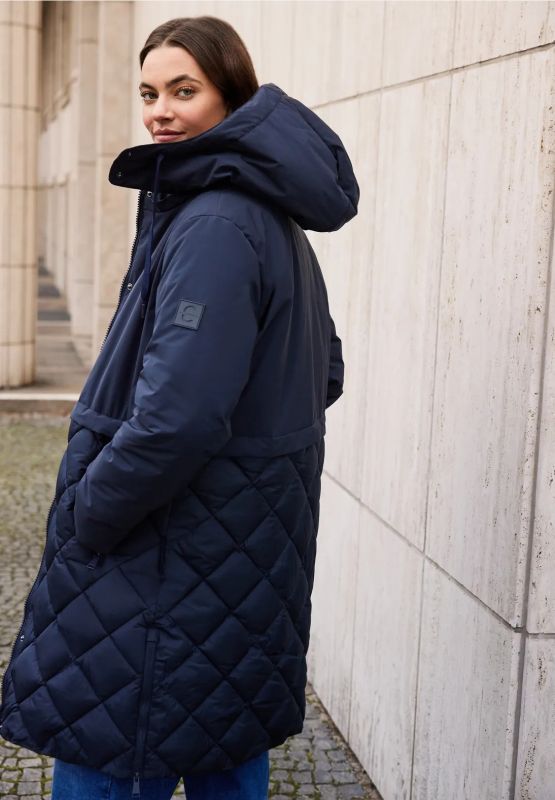 Cappotto curvy Cecil - blu