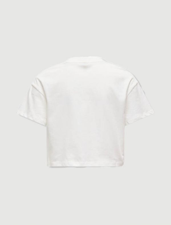 T-shirt manica corta Only - bianco rosso