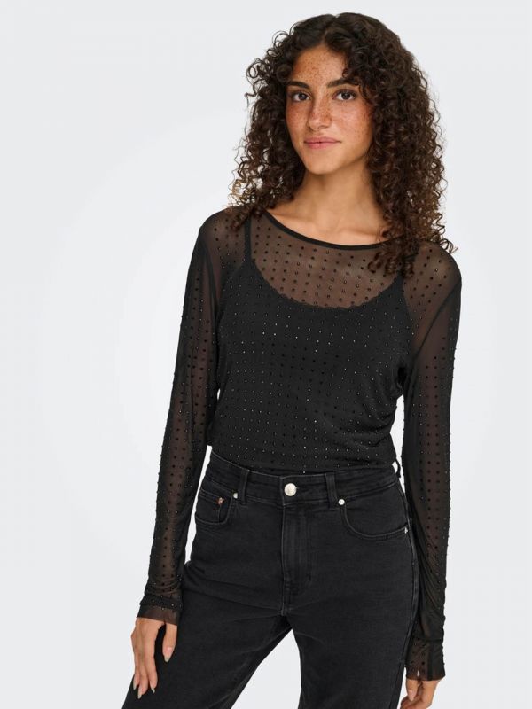 Maglia manica lunga Only - black