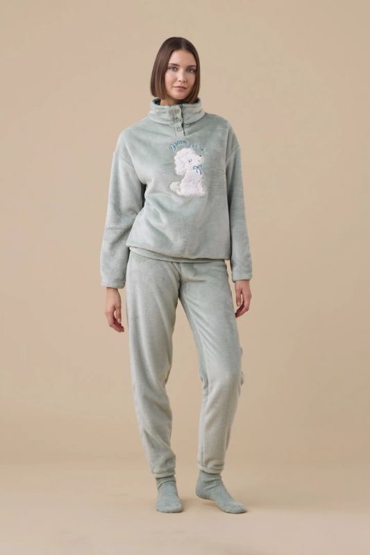 Pigiama lungo Noidinotte - salvia