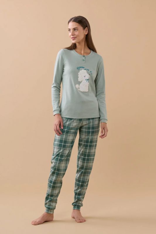 Pigiama lungo Noidinotte - salvia