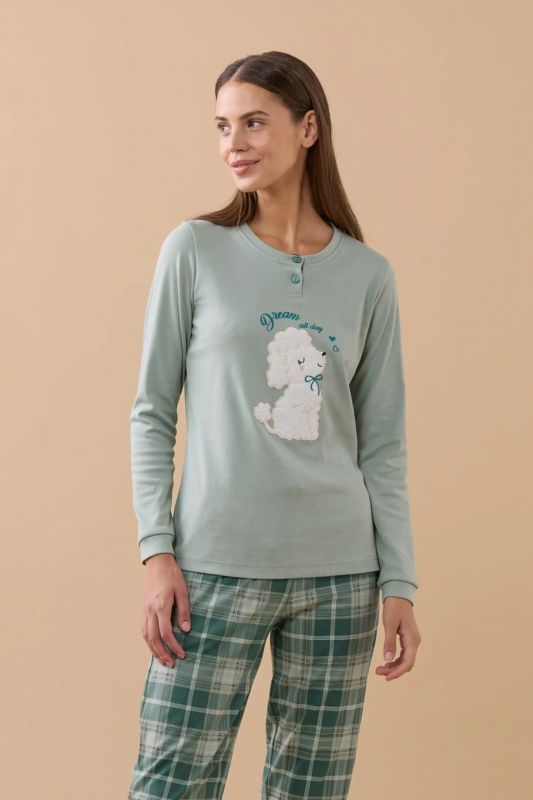 Pigiama lungo Noidinotte - salvia