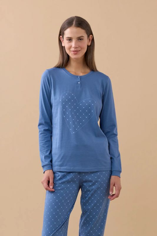 Pigiama lungo Noidinotte - blu