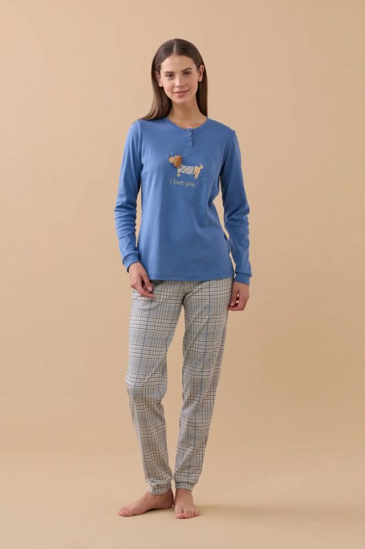 Pigiama lungo Noidinotte - blu