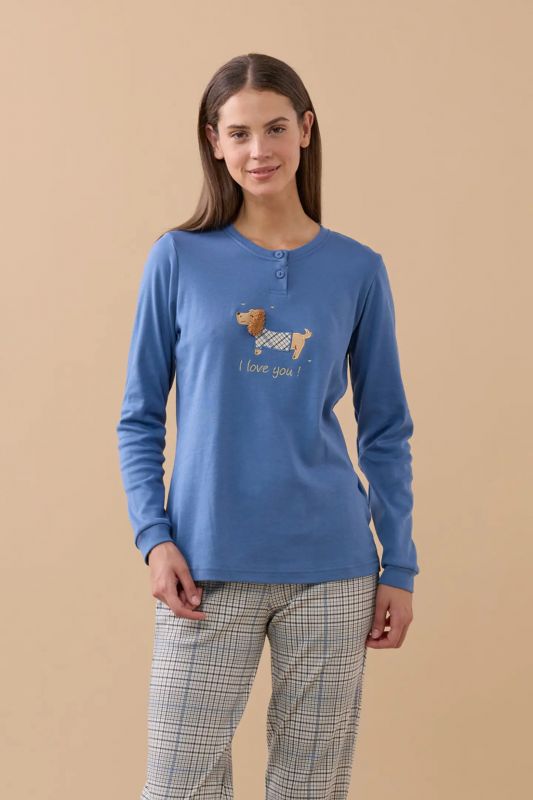 Pigiama lungo Noidinotte - blu