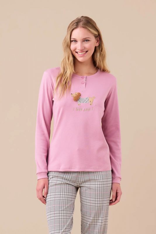 Pigiama lungo Noidinotte - rosa