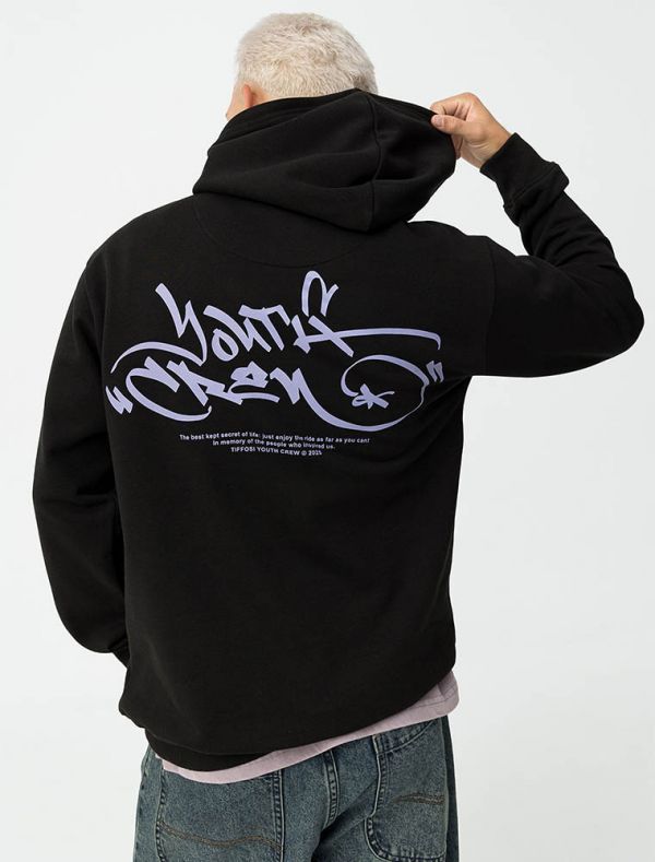 Maglia in felpa cappuccio Tiffosi - nero