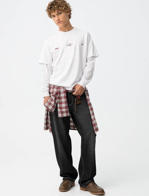 Pantalone jeans Tiffosi - grigio nero