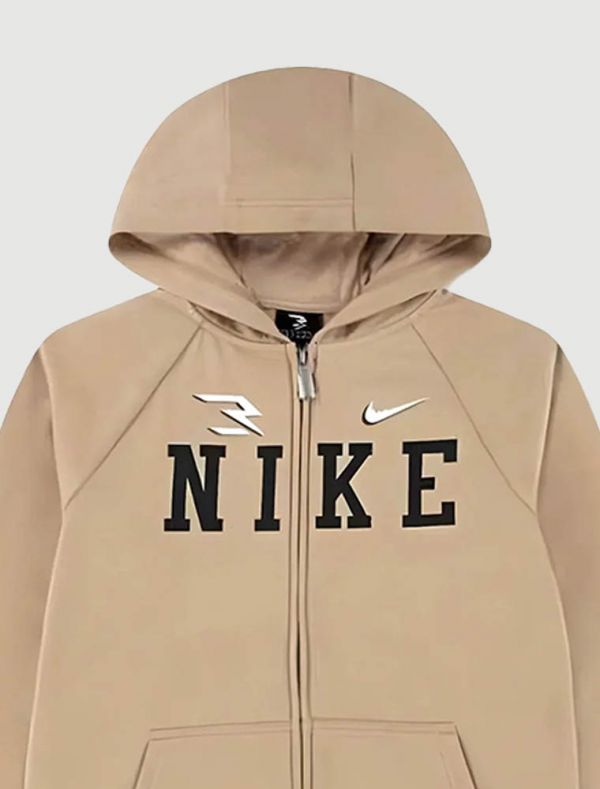 Felpa sportiva aperta Nike - beige