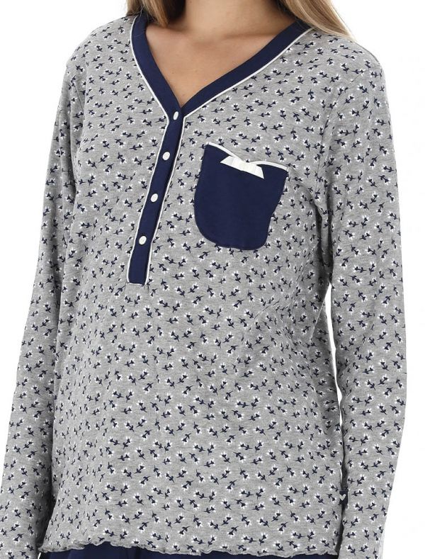 Pigiama lungo Lovable - grigio