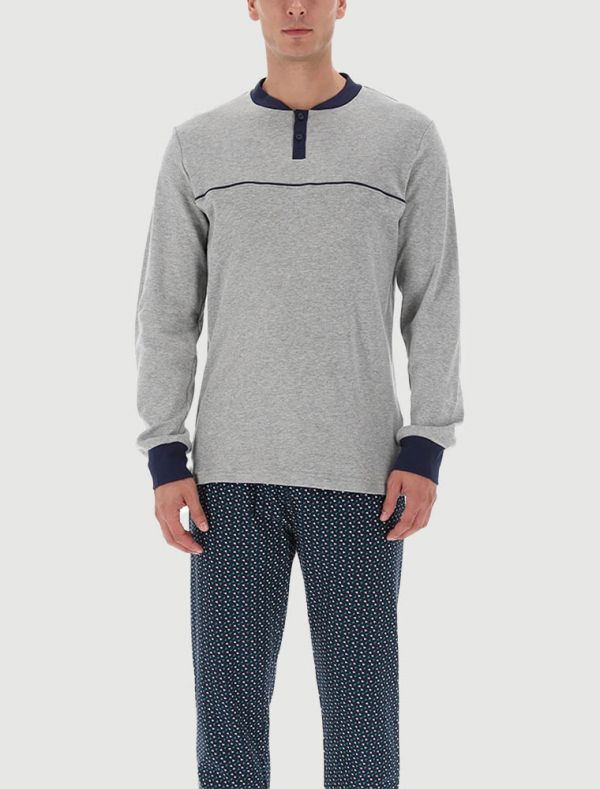 Pigiama lungo Lvb Man - grigio melange