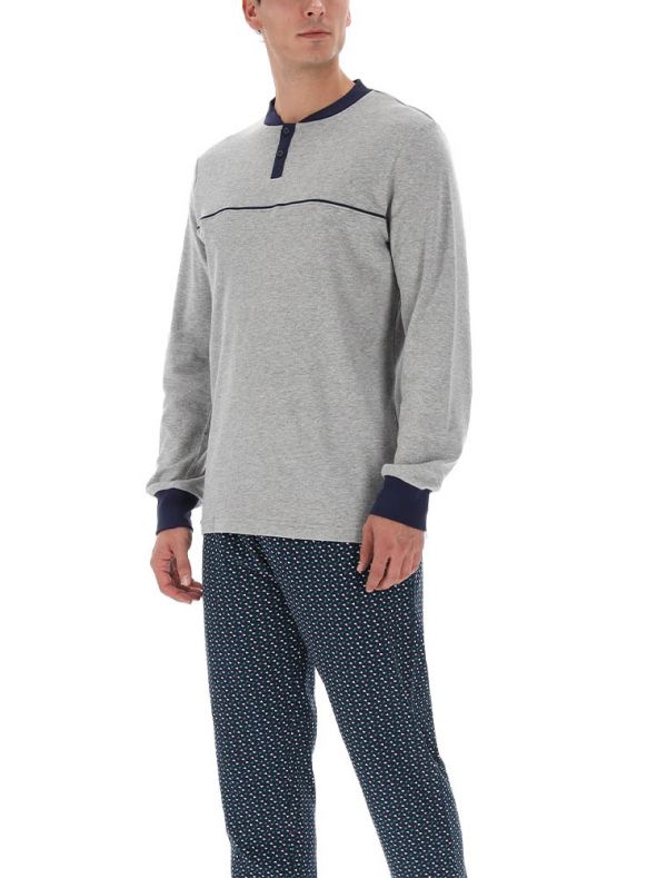 Pigiama lungo Lvb Man - grigio melange