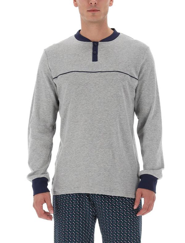 Pigiama lungo Lvb Man - grigio melange