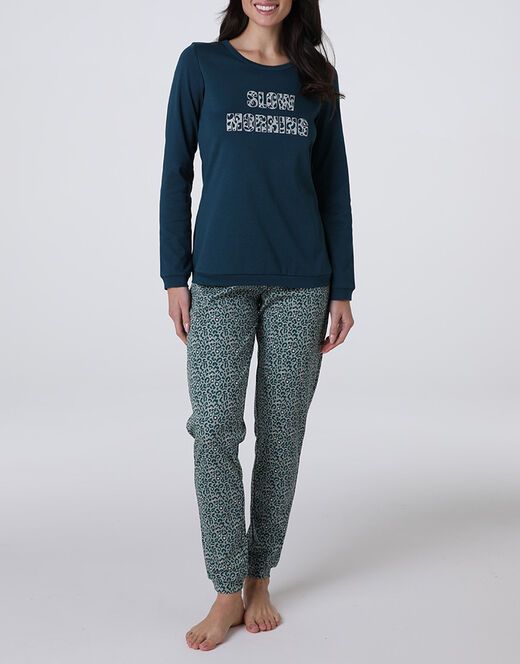 Pigiama lungo Lovable - ottanio