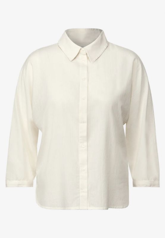 Camicia manica 3/4 curvy. polsini arr... - vaniglia