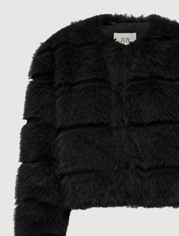 Giaccone ecopelliccia Jdy - black