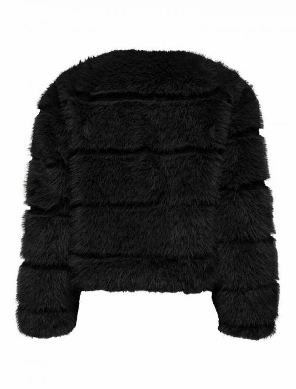 Giaccone ecopelliccia Jdy - black